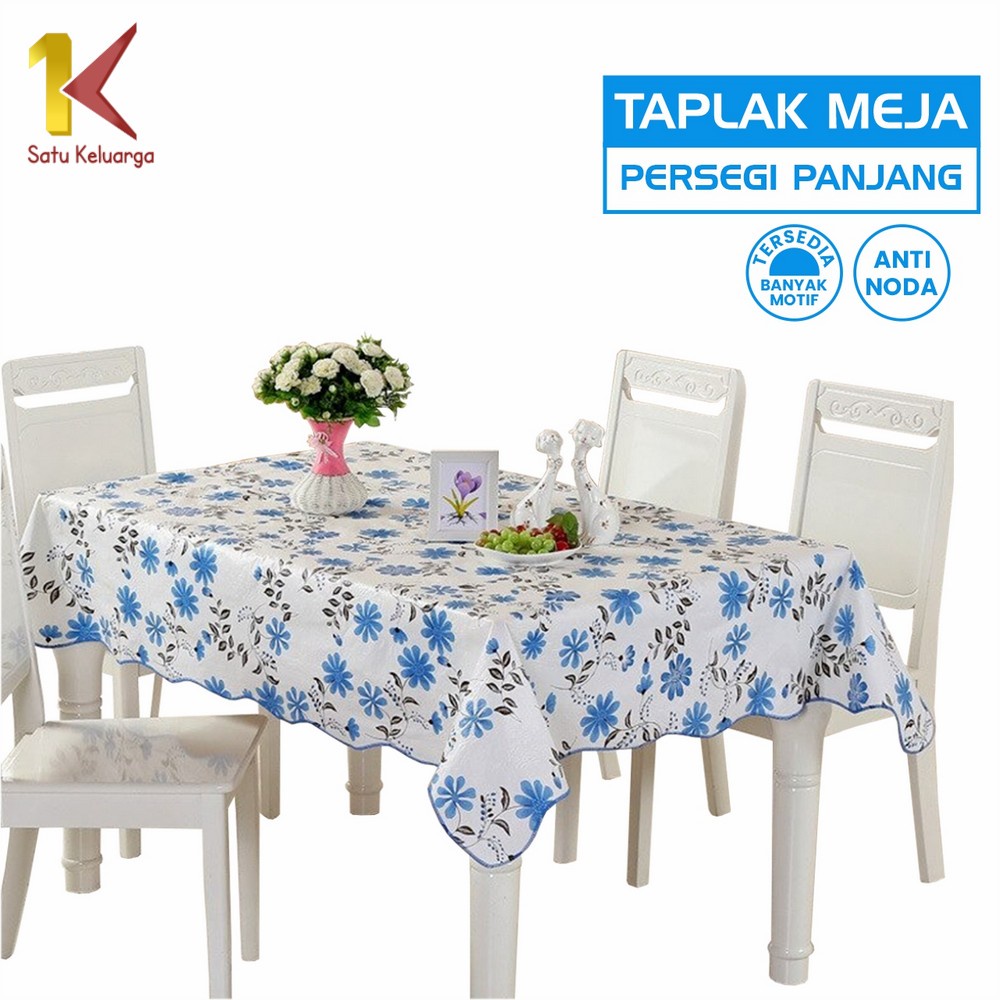Satu Keluarga Taplak Meja Ruang Tamu Kotak C120 Taplak Meja Makan Anti Air Uk Kecil dan Besar