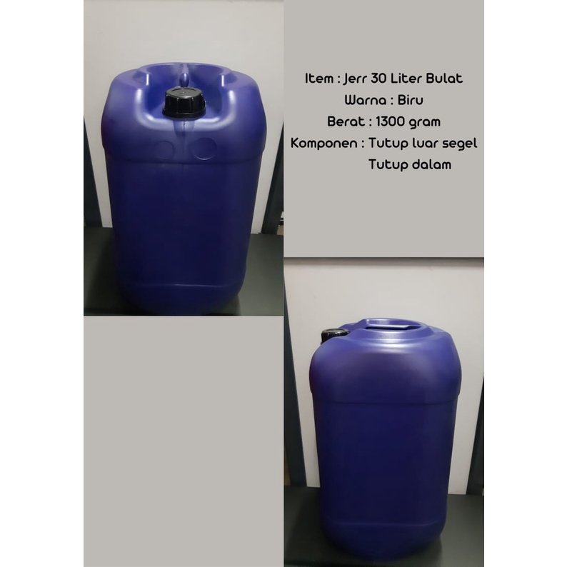 (Instant & Same Day) Jerigen 30 Liter BULAT HDPE Baru / 30 Liter / 30 Liter / Jerigen 30 KG Baru