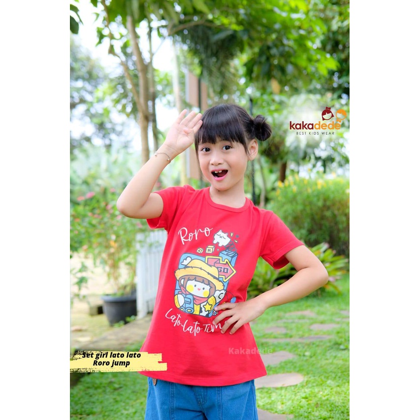 Setelan daily anak cewek Lato Lato roro jump by kakadede