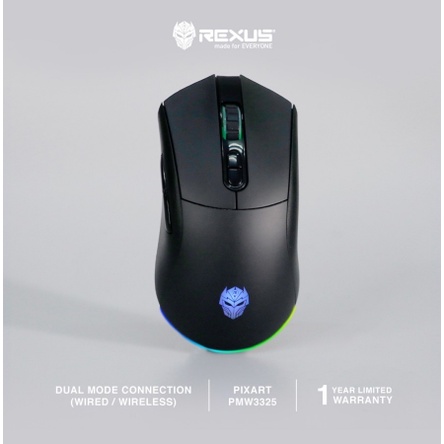 ITSTORE Rexus Arka II 107 / RX107 Mouse Wireless Gaming Dual Connection