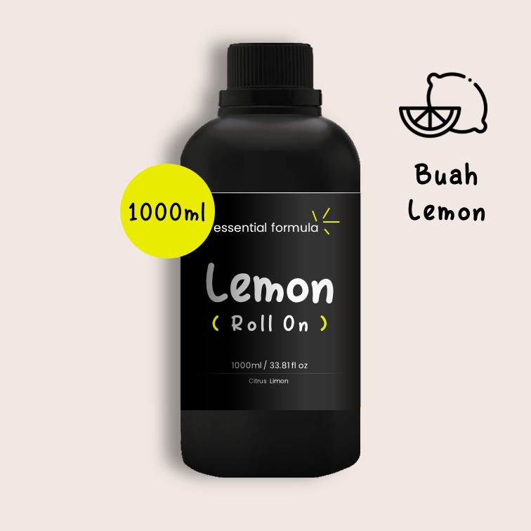 1L Organic Lemon Essential Oil Buah Lemon Murni 100%