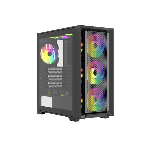 CASING GAMING VENOMRX AEGON + 4FAN ARGB ATX A-RGB Tempered Glass