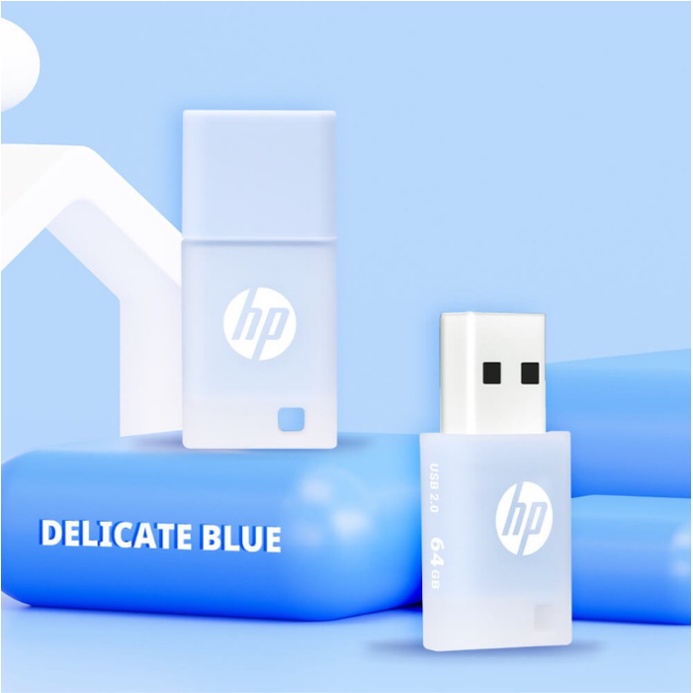 Flashdisk HP v168 16GB 32GB 64GB USB 2.0 Karet Biru / Ungu