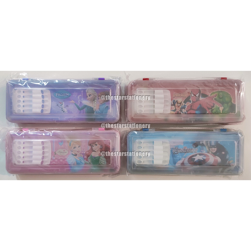 

(1 Biji) Kotak Pensil Mika 2 Susun 588-160 / Tempat Pensil Mika 22.2*9*3.5 Cm