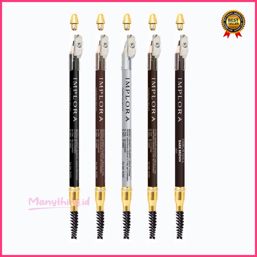 BPOM PENSIL ALIS IMPLORA / CELAK / EYEBROW PENCIL Soft Brow | Eye Pensil Alis Serut Rautan  (✔️BPOM) Pensil Alis 2.5 gram