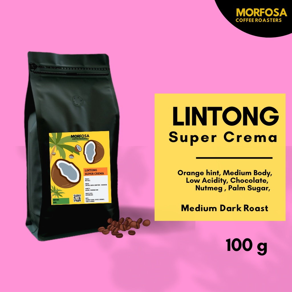 

Biji Kopi Bubuk Arabika Lintong Super Crema 100gr Arabica Coffee Beans