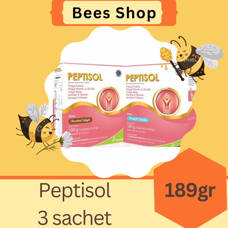 

Peptisol 189gr vanila coklat / cokelat susu nutrisi pasca operasi atau sakit