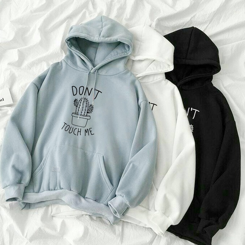 Parisdivarious Sweater Hoodie Jemper Cactus Bahan Fleece Size S - XXL (Pria &amp; Wanita)