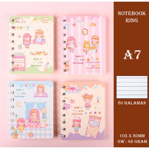 Notebook Mini A7 Buku Journal Agenda mini