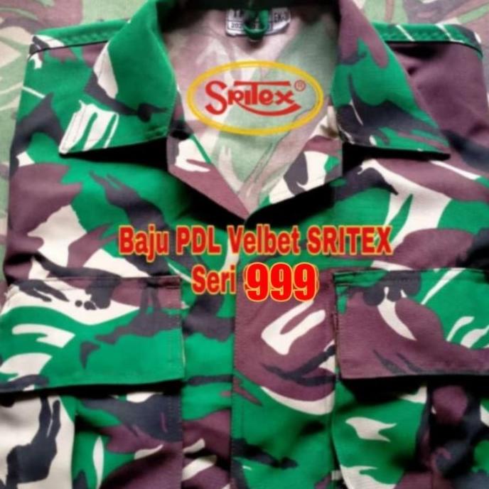 VELBED BAJU PDL TNI AD BAHAN VELBED SRITEX 888 ORIGINAL BEST SELLER EL09I09A82L