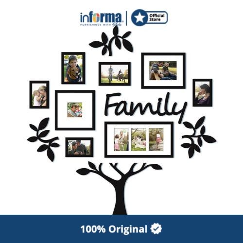 Terlaris Bingkai Foto - Photo Frm Family Tree Set Of 13 Vs13 Blk