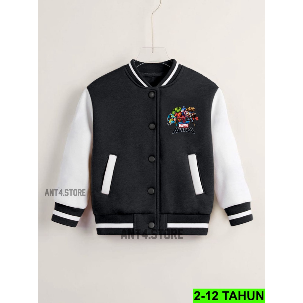 JAKET BASEBALL ANAK UMUR 2 - 12 TAHUN JACKET VARSITY ANAK LAKI LAKI