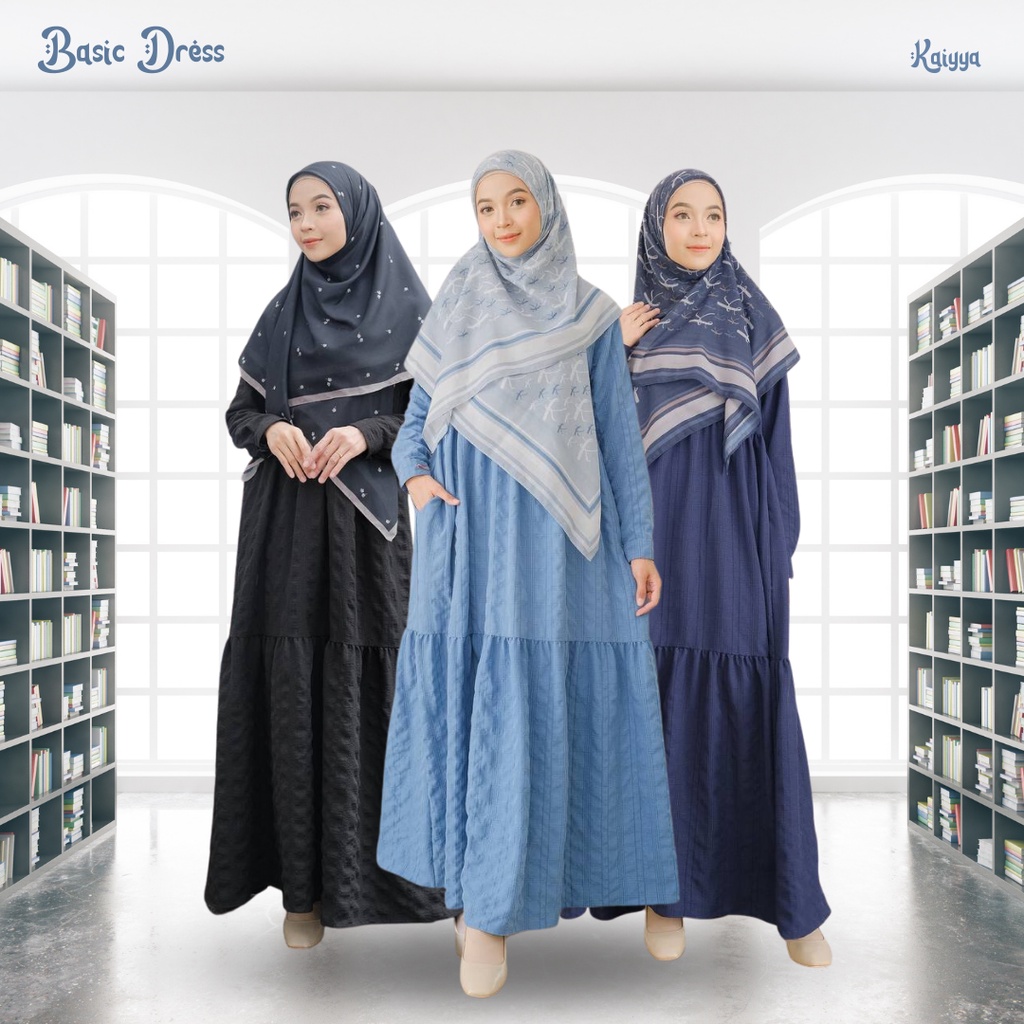Basic Dress Gamis Polos Adem by Kaiyya