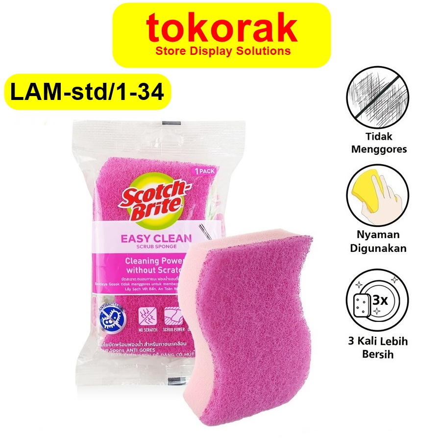 3M SCOTCH BRITE SABUT SPONS CUCI PIRING ANTI GORES ID- 37 - TAPAS BUSA