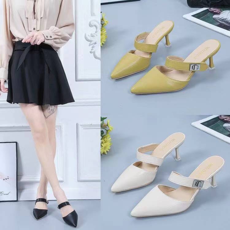Heels Wanita Cantik Kasual Import Sendal Hak Tinggi Perempuan 8cm High Heels Cewek Pesta Fashion SH-049