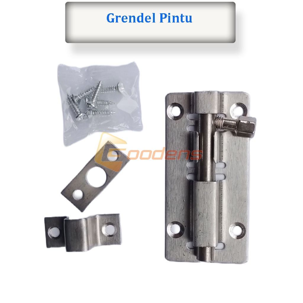 Grendel Pintu 3 Inch Slot Kunci Pintu Jendela Stainless Steel