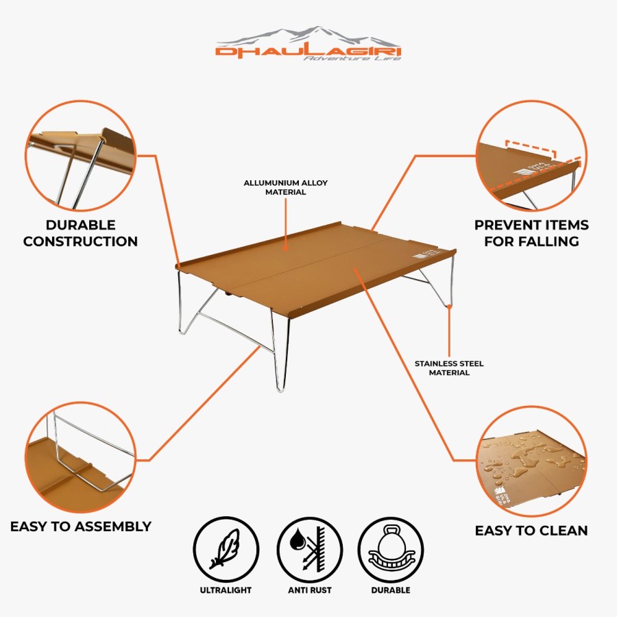 Meja Lipat Ultralight Dhaulagiri  Folding Mini Table