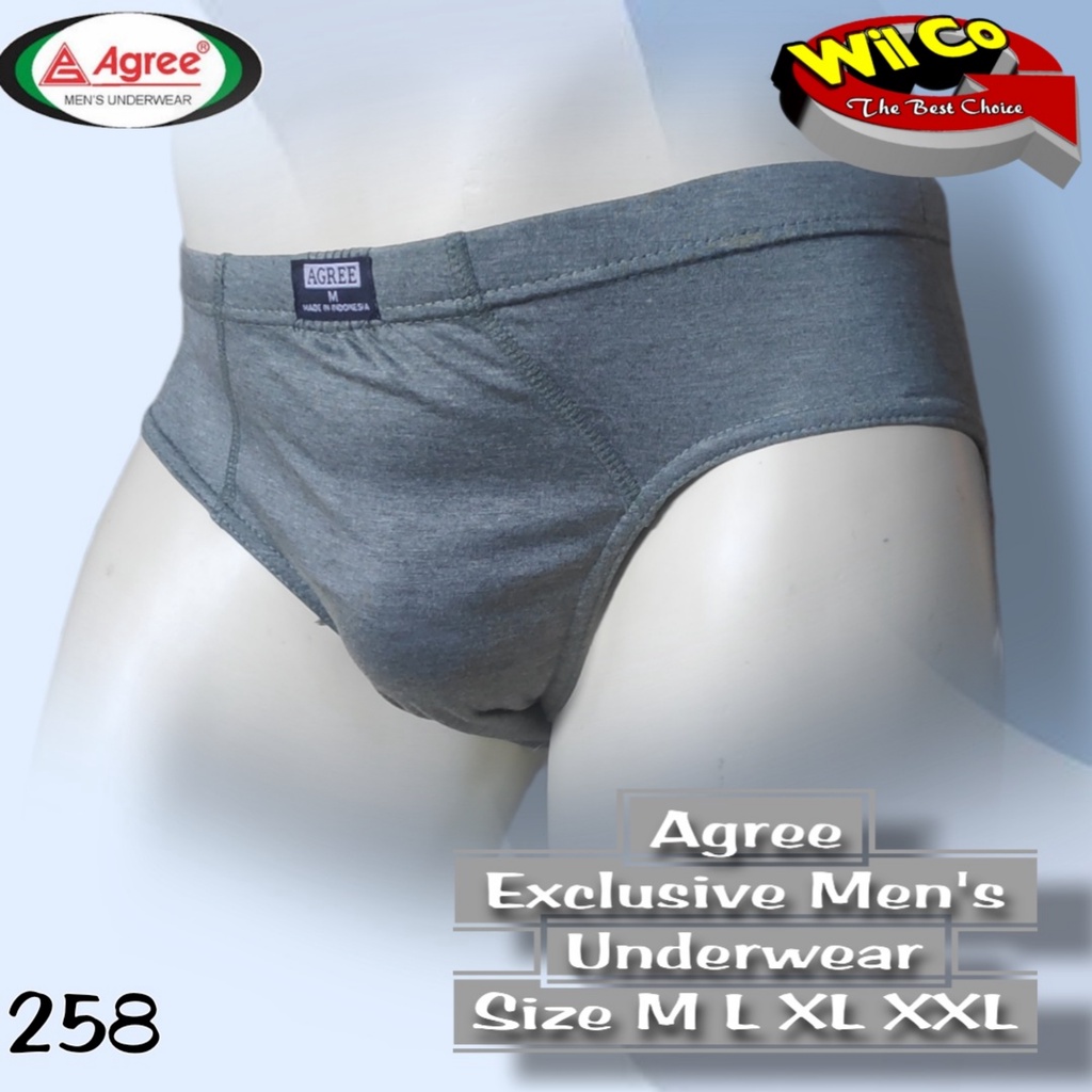 K258T - (DIJUAL PER 1 BOX ISI 3 Pcs) CELANA DALAM PRIA CD PRIA BRIEFT PAKAIAN DALAM PRIA AGREE SPORT SIZE M - XXL