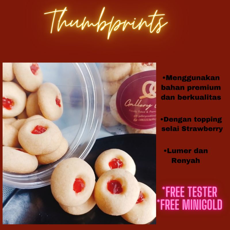 

Kue kering Thumbprints polos / tanpa keju / Kue kering / Cookies / Kue kering Murah