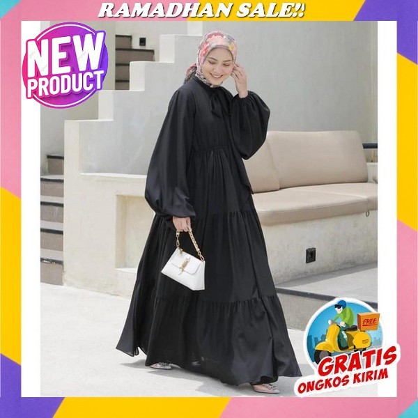 Gamis Wanita Diskon Kekinian Lebaran Berkualitas Korean Style Big Size K0S2 Terbaru Simple Dewasa Bu