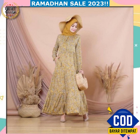 Jubah Cewek Muslimah Pakean Dres Simpel Elegan Ghamis Deres Remaja Model Terbaru 2023 Bju Gamis Ibui