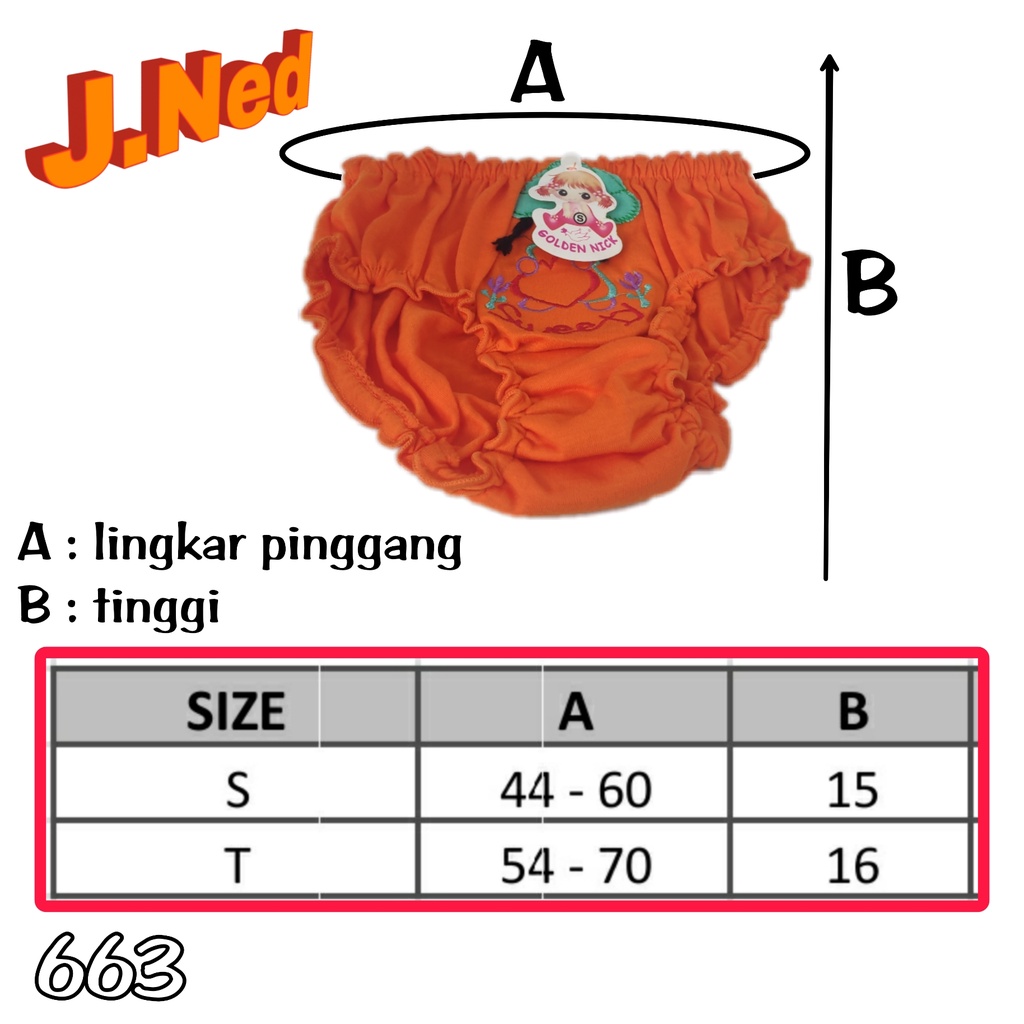 J663 CD ANAK BAYI WANITA GOLDEN NICK USIA 6BLN SAMPAI 4TH