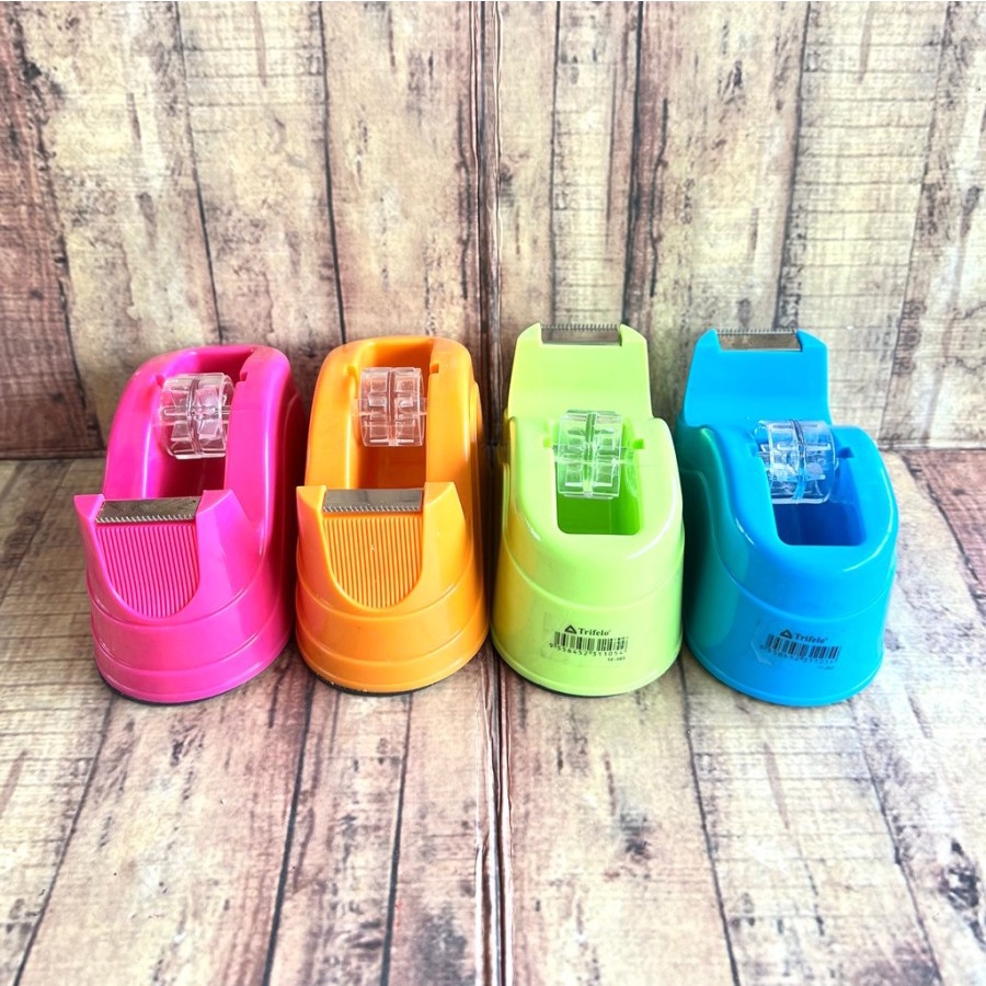 Lakban Dispenser Trifelo TF 303 Tape Alat Plastik Plastic Solasi Isolasi Selotip Pemotong Cutter Tapecutter Adhesive Warna Rekat Perekat Tempel Menempel Serbaguna Multifungsi Art Seni Kesenian Craft Crafting Kerajinan Prakarya Kertakes Grosir Prakarya