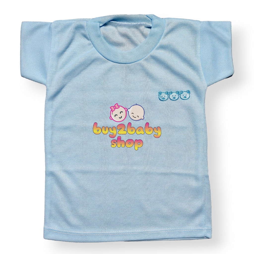 6 PCS Kaos Oblong Bayi lengan pendek polos lusinan Dolphin Tisuka usia 0-2 Tahun Isi 1-6 PCS