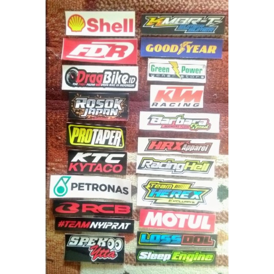 7PCS STICKER STIKER RACING MOTOR