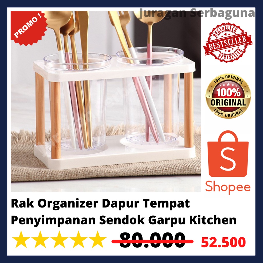 Rak Organizer Dapur Tempat Penyimpanan Sendok Garpu Kitchen Storage