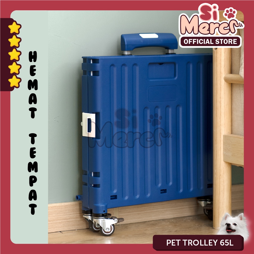 Stroller Troli Anjing Empat Roda Praktis / Trolley Keranjang Lipat Folded/  Trolley Dog Stroller Troley Lipat Troli Barang Trolley Keranjang Belanja Trolley Anjing Kucing