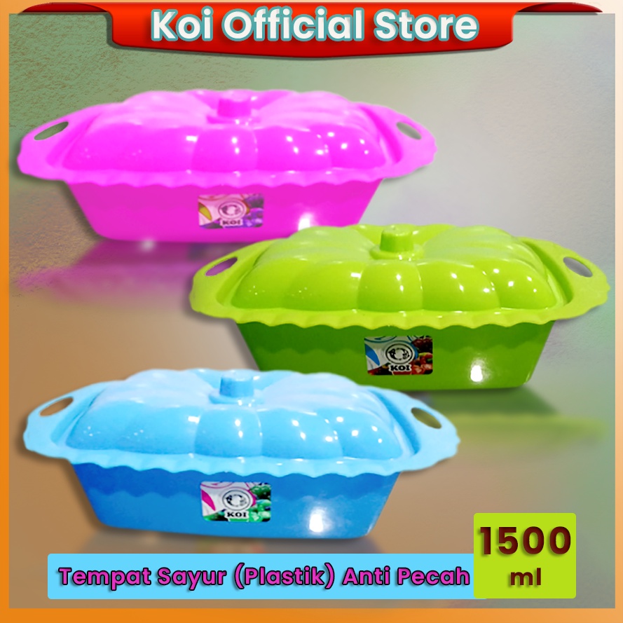 Koi Official Store - Tempat Sayur Plus Tutup / Basi Sayur Wadah Prasmanan / Tempat Sayur Prasmanan