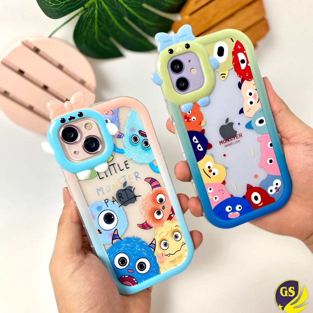 Soft Case Imut Lucu 3D Pitachu Little Monster Case iPhone 7 8 SE 2020 7+ 8+ X XS XR XS MAX iPhone 11 12 13 PRO MAX iPhone 14 14 PRO14 PLUS 14 PRO MAX