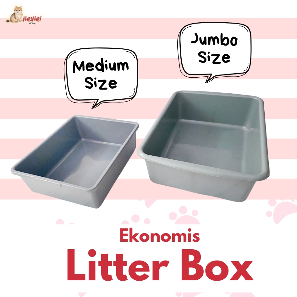 Bak Pasir Kucing Termurah - Cat Litter Box - Ukuran Standard Kucing Dewasa dan Jumbo Kucing Persia Mainecoon Kucing Kampung