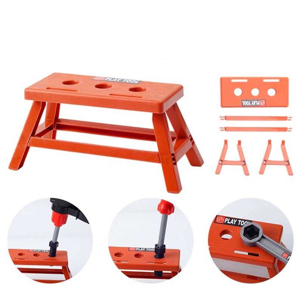 Gu7 Yichi Hardwar Tool Toy Mainan Perkakas Anak Simulasi Pertukangan Td46 Red Or-i