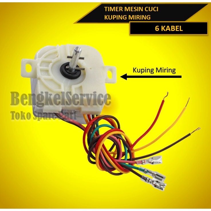 Timer Mesin Cuci Wash Kuping Miring 6 Kabel