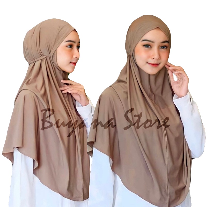 Hijab Bergo Maryam Tali Spandek Jersey L