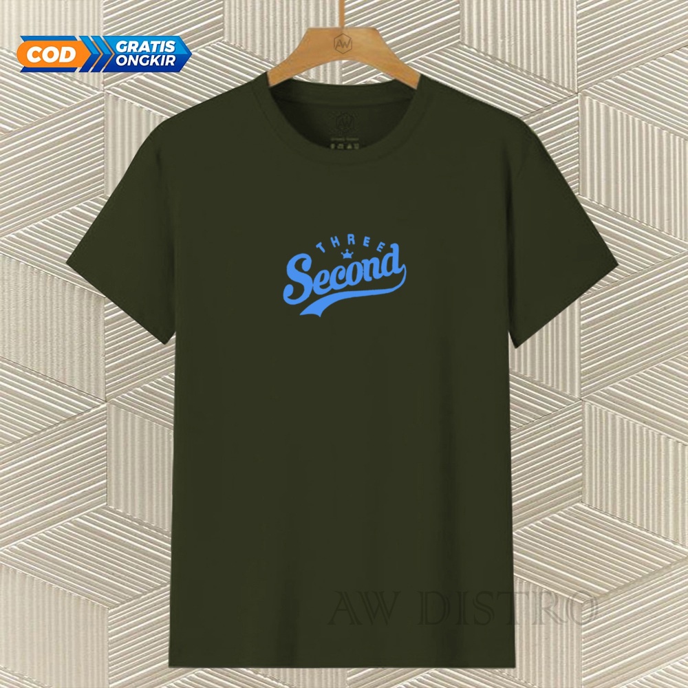 COD Baju Kaos Distro Hresec Kzl Text Sky Blue Premium Quality Lengan Pendek