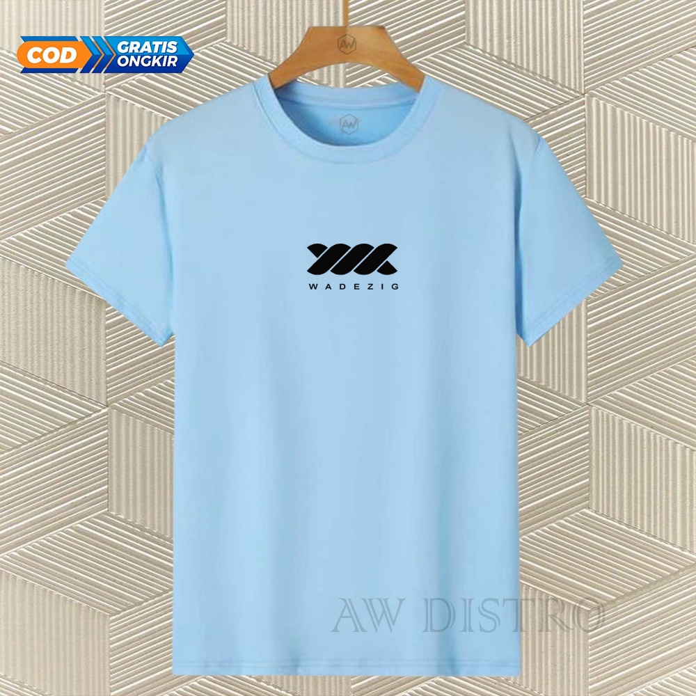 COD Baju Kaos Distro Wdg Text Hitam Premium Quality Lengan Pendek