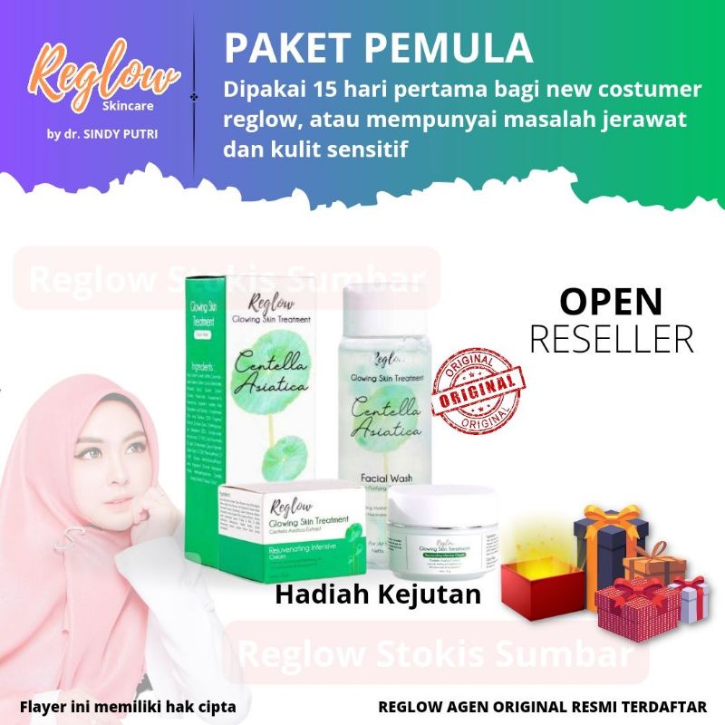 [COD bisa] Reglow Paket Pemula Basic Skin Treatmnt dr Sindy Glowing Whitening Pori Kusam Jerawat Flek Milea Alami Halal BPOM aman bumil busui Hemat Kuliah Pria Wanita Unisex perfect Brightening  Sumbar Padang  Panjang Solok Payakumbuh Bukitinggi Pariaman