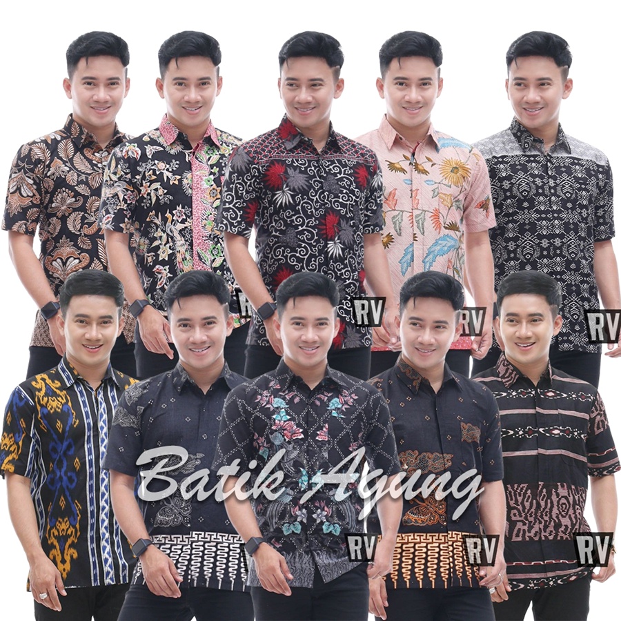 Atasan Batik Pria Modern Elegan / Baju Batik Pria Kondangan Pernikahan / Hem Batik Murah Terbaru