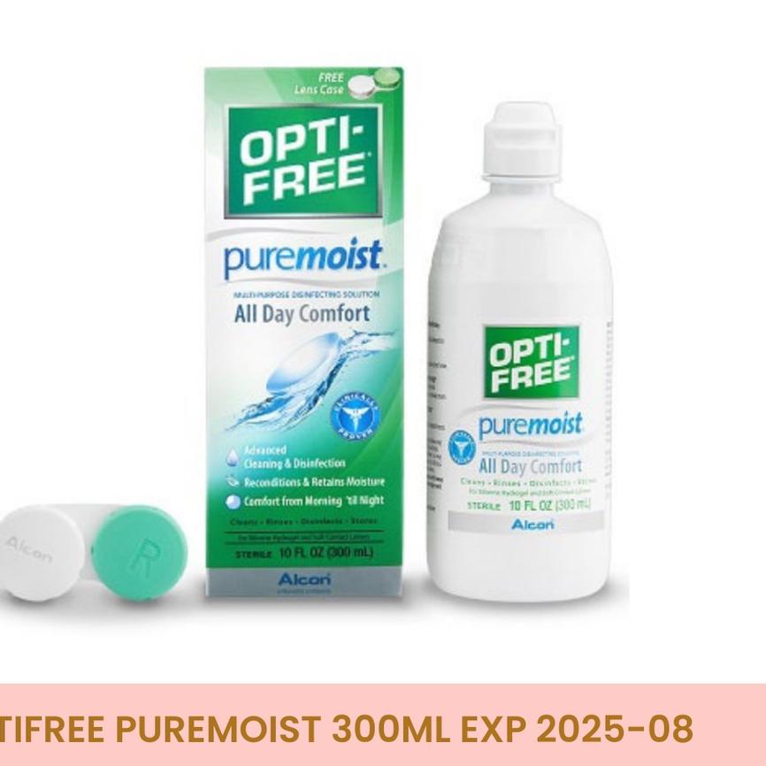 Diskon✔️✔️-Optifree Puremoist solution 300ml air softlens