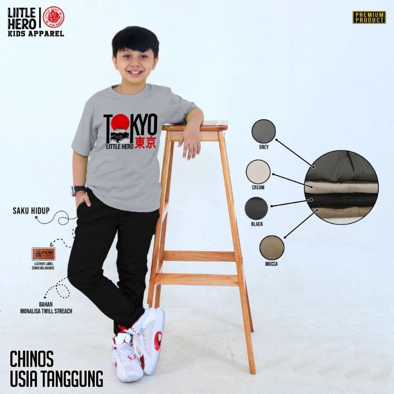 Chino Anak Panjang Celana Anak Laki Laki Bahan Premium Bisa COD 6-12 Tahun BB