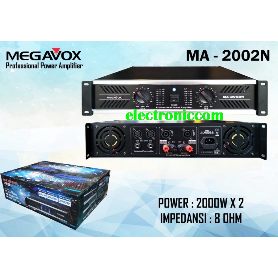 A POWER AMPLI MEGAVOX MA2002 MA 2002