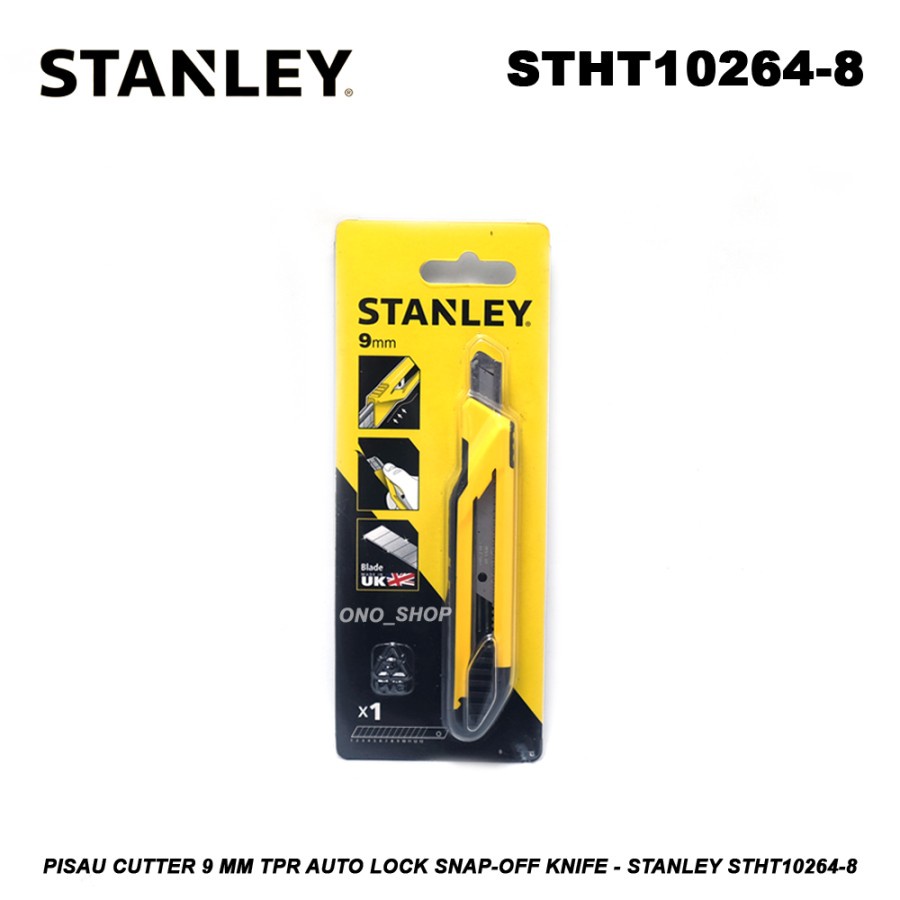 

Pisau Cutter 9 mm TPR Auto Lock Snap-Off Knife - Stanley STHT10264-8