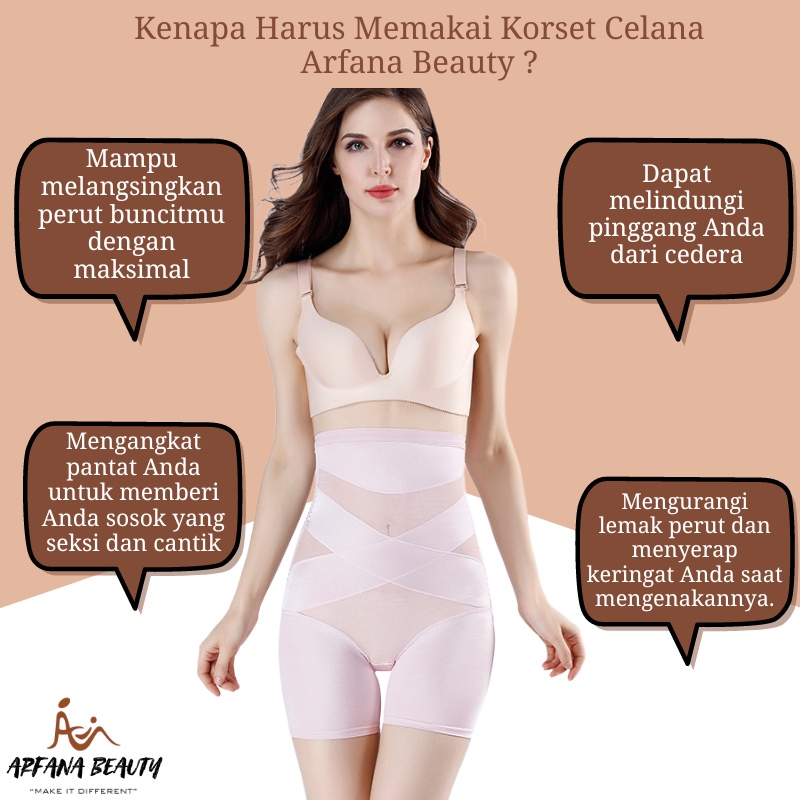 Korset Pelangsing Perut Buncit Celana Dalam Korset Wanita Slim Pakaian Dalam Korset Celana Jumbo Pengecil Pinggang Pinggul Pengencang Pantat Celana Pendek Pants Bodysuit Pembentuk Tubuh Pants X Premium