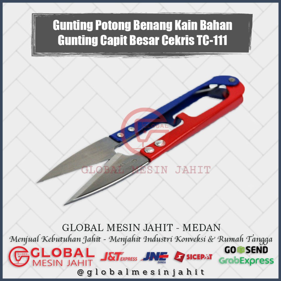 

Gunting Potong Benang Kain Bahan Gunting Capit Besar Cekris TC-111