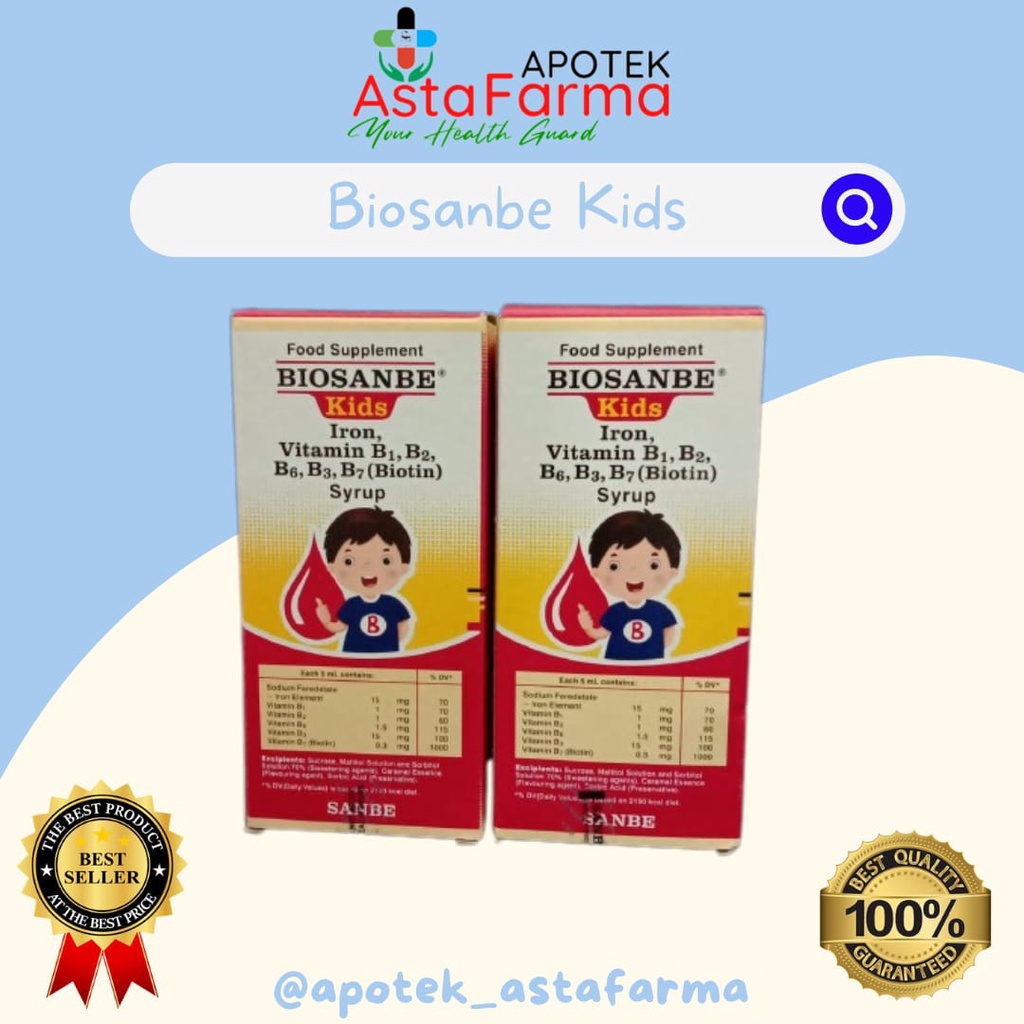 Biosanbe Kids  Membantu Memenuhi Kebutuhan Zat Besi dan Vitamin B pada Anak