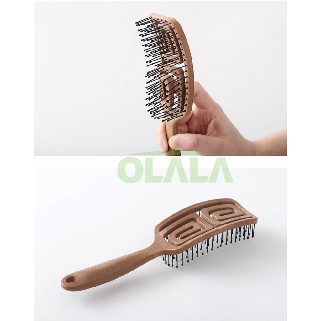 SISIR RAMBUT MOTIF GAGANG PETAK / OVAL SISIR RAMBUT ANTI KUSUT OLL-BTS1504 / OLL-BTS1505