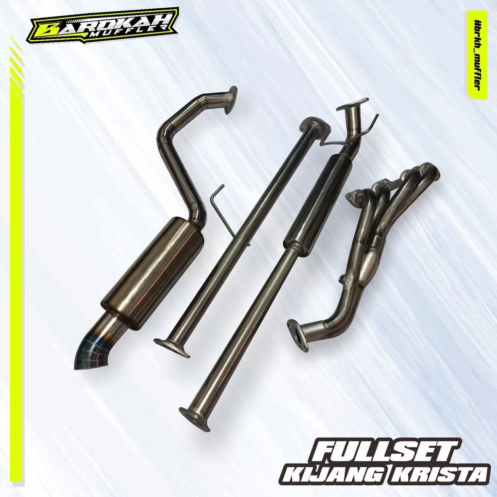 Knalpot mobil Muffler full set Toyota kijang grand super krista Lass cacing-stainless